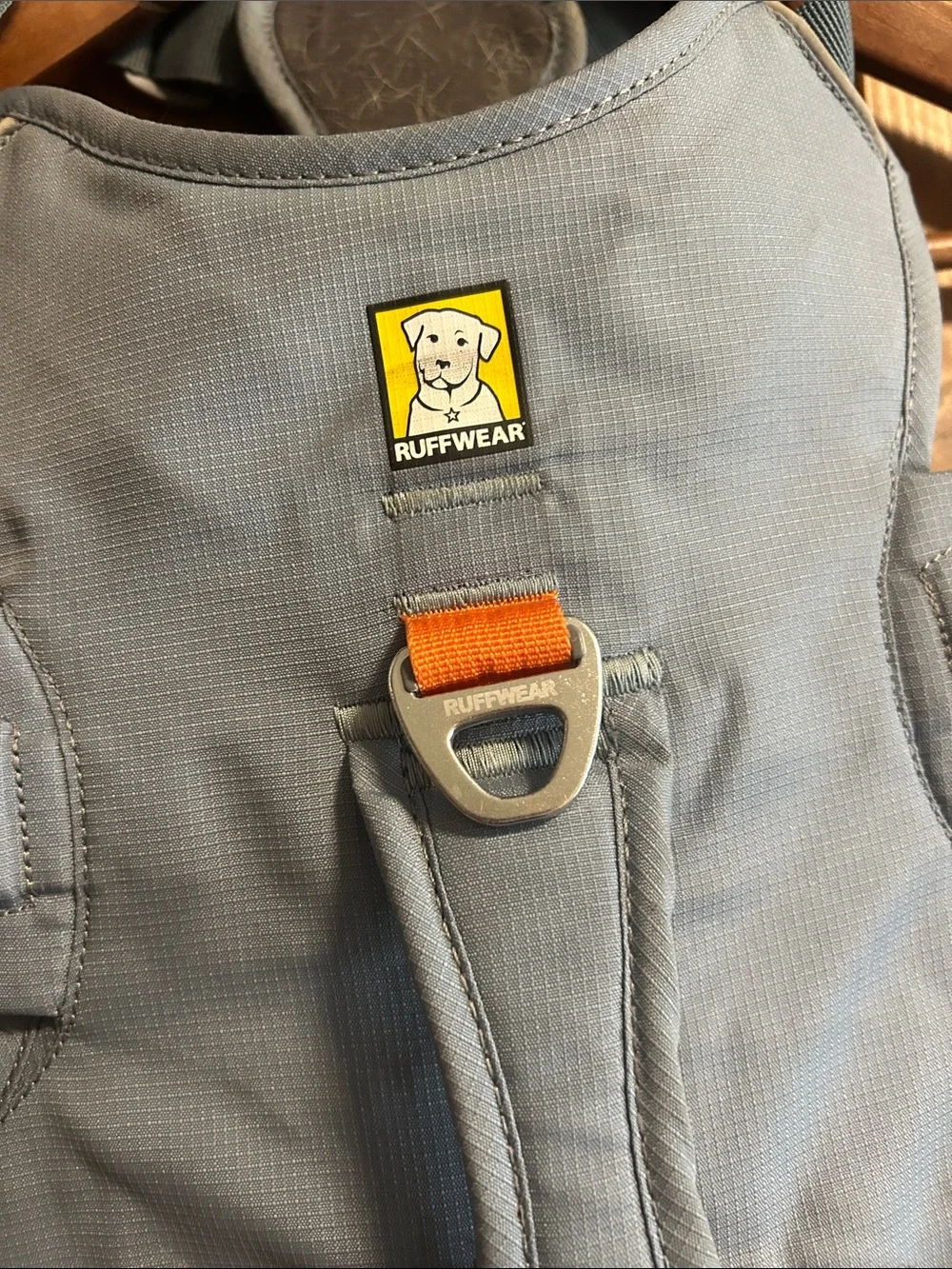 RUFFWEAR Web Master Dog Harness -Light Blue Dog Harness with Orange Trim, small